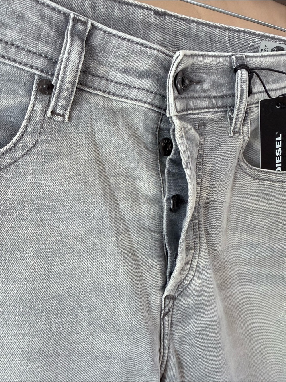 Diesel Buster Slim Tapered Jeans R99J6 Grey Stretch Men's W33 L32 NWT - Picture 16 of 16